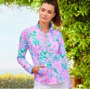 NWT LILLY PULITZER X DISNEY QUARTER ZIP SIZE MEDIUM - DISNEY DREAMIN